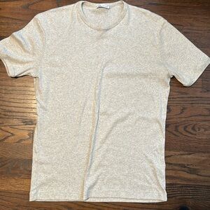 Zara Men’s vertically ribbed grey fitted tee XL